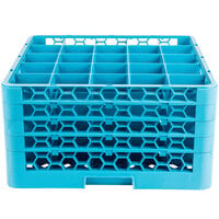 Carlisle RG25-414 OptiClean 25 Compartment Glass Rack with 4 Extenders