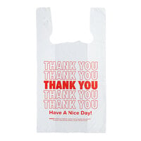 100 Large Plastic Grocery T-Shirt Bags - Plain White 12 x 6 x 21 by JA  Kit