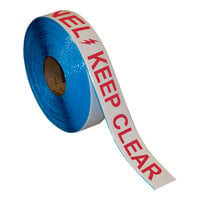 Superior Mark 2" x 100' White / Red Electrical Panel "Keep Clear" Safety Floor Tape