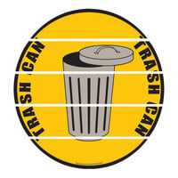 Superior Mark 17 1/2" Yellow / Black "Trash Can" Safety Floor Sign