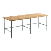 Regency 36" x 96" Wood Top Work Table with Galvanized Base