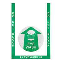 Superior Mark 24" x 36" Green / White Vinyl "Eye Wash" Safety Floor Sign Kit