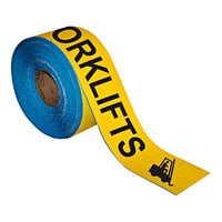 Superior Mark 4" x 100' Yellow / Black "Watch Out For Forklifts" Safety Floor Tape