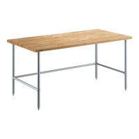 Regency 36" x 72" Wood Top Work Table with Galvanized Base
