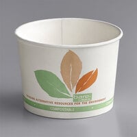 Bare by Solo V516PL-JF522 Leaf Print 16 oz. Eco-Forward Paper Soup / Hot Food Cup - 500/Case