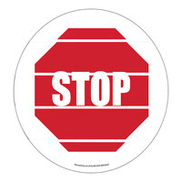 Superior Mark 17 1/2" Red / White "Stop" Safety Floor Sign