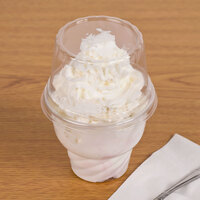 WNA Comet LHCDPET 5, 8, 12 oz. Clear Plastic Dome Lid for Classic Sundae Cups - 1000/Case