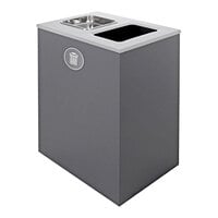 Busch Systems Spectrum 104013 32 Gallon Gray Powder-Coated Steel Decorative Waste Receptacle with Ashtray