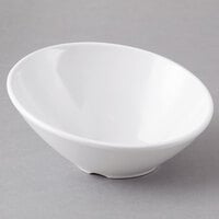 GET B-784-W San Michele 5.5 oz. White Slanted Melamine Bowl - 24/Case