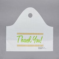 LK Packaging LK Packaging Plastic "Thank You" 24" x 11" x 20" Take Out Bag with Wave Handle - 250/Box