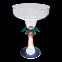 12 oz. Plastic Palm Tree Stem Margarita Cup with LED Light - 48/Case