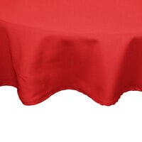 Intedge Round Red Hemmed 65/35 Poly/Cotton BlendCloth Table Cover