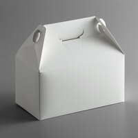 9 1/2" x 5" x 5" White Barn Take Out Lunch Box / Chicken Box - 125/Case