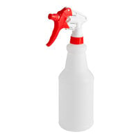 Lavex 16 oz. Red Plastic Spray Bottle - 3/Pack