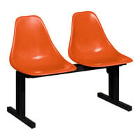 Sol-O-Matic Two-Person Orange Modular Seating Unit