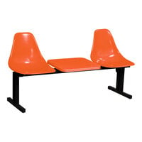 Sol-O-Matic Two-Person Orange Modular Seating Unit with Table