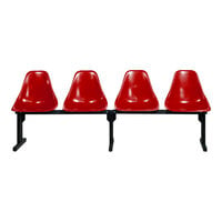 Sol-O-Matic Four-Person Holly Red Modular Seating Unit