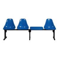Sol-O-Matic Three-Person Regal Blue Modular Seating Unit with Table
