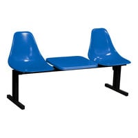 Sol-O-Matic Two-Person Regal Blue Modular Seating Unit with Table