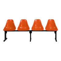 Sol-O-Matic Four-Person Orange Modular Seating Unit