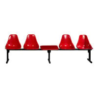 Sol-O-Matic Four-Person Holly Red Modular Seating Unit with Table