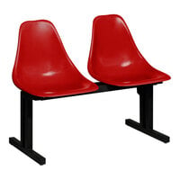 Sol-O-Matic Two-Person Holly Red Modular Seating Unit