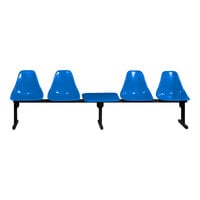 Sol-O-Matic Four-Person Regal Blue Modular Seating Unit with Table