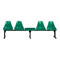 Sol-O-Matic Four-Person Hunter Green Modular Seating Unit with Table