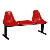 Sol-O-Matic Two-Person Holly Red Modular Seating Unit with Table