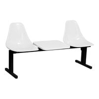 Sol-O-Matic Two-Person White Modular Seating Unit with Table