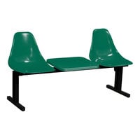 Sol-O-Matic Two-Person Hunter Green Modular Seating Unit with Table