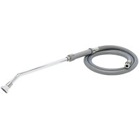 T&S B-0691 68 inch Bedpan Washer PVC Hose with Extended Spray Wand and Rosespray Head