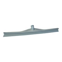 Vikan 716088 23 5/8" Gray Ultra-Hygienic Single Blade Rubber Floor Squeegee with Plastic Frame