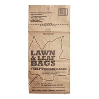 Duro 30 Gallon Self-Standing 2-Ply Printed Natural Kraft Paper Lawn and Leaf Bag 22453 - 60/Case
