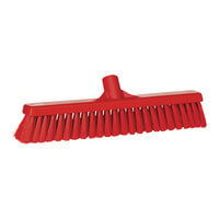Vikan 31794 16 1/8" Red Push Broom Head with Flagged Bristles