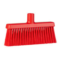 Vikan 31044 10 3/16" Red Lobby Broom Head with Flagged / Unflagged Bristles