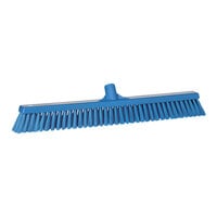 Vikan 31943 24" Blue Push Broom Head with Flagged / Unflagged Bristles