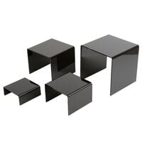 American Metalcraft BRS2 Set of Four Black Acrylic Riser