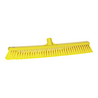 Vikan 31996 24" Yellow Push Broom Head with Flagged Bristles