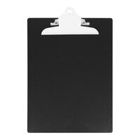 Saunders 8 15/16" x 13 1/4" Black Letter Size Aluminum Clipboard with White Clip