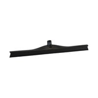 Vikan 71609 23 5/8" Black Ultra-Hygienic Single Blade Rubber Floor Squeegee with Plastic Frame