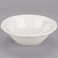 6 3/4 inch Ivory (American White) Scalloped Edge China Grapefruit Bowl / Dish - 36/Case