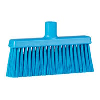 Vikan 31043 10 3/16" Blue Lobby Broom Head with Flagged / Unflagged Bristles