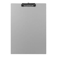 Saunders 11 3/4" x 18" Silver Tabloid Size Aluminum Clipboard with Chrome Clip