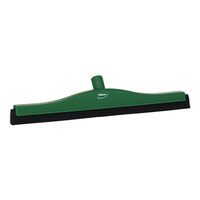 Vikan 77532 19 11/16" Green Double Foam Floor Squeegee with Plastic Frame
