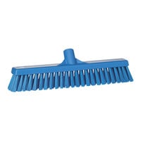 Vikan 31743 16 1/8" Blue Push Broom Head with Flagged / Unflagged Bristles