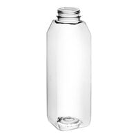 16 oz. Tall Square rPET Clear Juice Bottle - 160/Bag