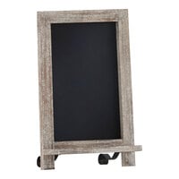 Flash Furniture Canterbury 9 1/2" x 14" Weathered Magnetic Tabletop Chalkboard with Metal Scrolled Legs