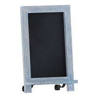 Flash Furniture Canterbury 9 1/2" x 14" Rustic Blue Magnetic Tabletop Chalkboard