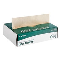 EcoChoice 8" x 10 3/4" Interfolded Natural Kraft Deli Wrap Wax Paper - 6000/Case